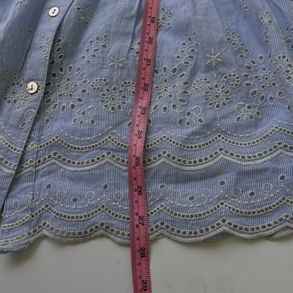 NWT Anthropology Bell Sleeves Shirt by Kyla Seo Soft Eyeleted Cotton Sz Small - Picture 11 of 16